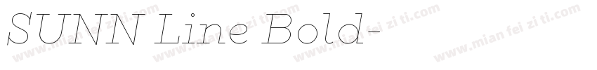 SUNN Line Bold字体转换